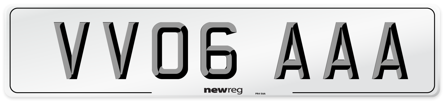 VV06 AAA Number Plate from New Reg